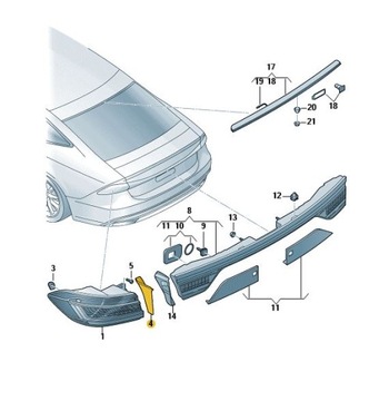 фото thumb №1, Захист заднього світла ліва zew. audi a7 rs7 c8