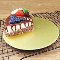 Купюра для кекса двухсторонняя золотисто-серебристая 30 см
