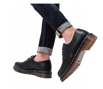 44 M ЧЕРНЫЕ ОКСФОРДСКИЕ БОТИНКИ ОБУВЬ DR MARTIN BOOTS