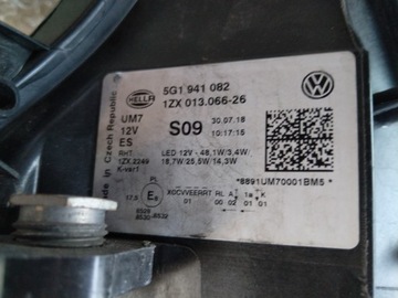 фото thumb №8, Vw golf vii рестайлінг 5g1 лампа повний led права 16-20