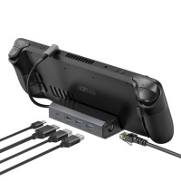Адаптер USB-C HUB JSAUX HDMI 4k 100W PD USB LAN 3.1 100Mbps для Steam Deck