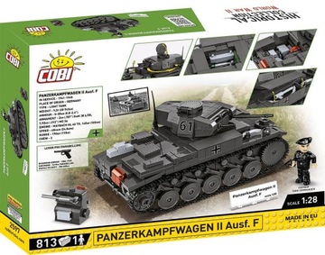 COBI 2597 Блоки Panzerkampfwagen II Ausf. F немецкий лёгкий танк