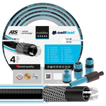CELLFAST WĄŻ OGRODOWY MULTIFLEX 25BAR 1/2 50M +ZŁĄ