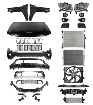 фото thumb №1, Jeep grand cherokee 13-17 бампер капот крило набір запчастини