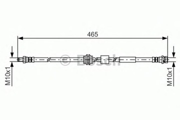 фото thumb №1, Шланг гальмівний гнучкий bosch 1987481451