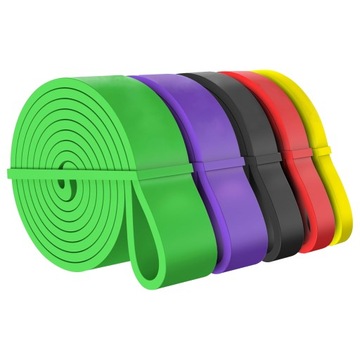 НАБОР ИЗ 5 лент POWER BAND EXERCISE RESISTANCE, прочная резина, фитнес-лента, 5 шт.