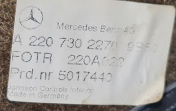 фото thumb №9, Боковина оббивка двері правий зад mercedes w220