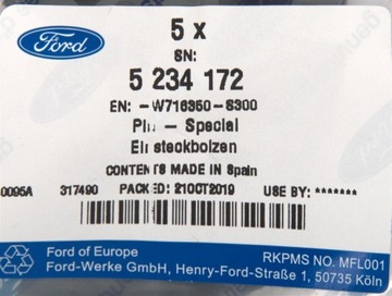 фото thumb №3, Кліпса планки порогової ford оригінальний номер