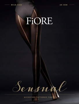 Колготки Fiore Wild Side ~ ажурный узор сзади ~ непрозрачный ~ размер 2