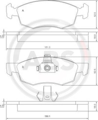 фото thumb №16, A.b.s. тормозные колодки тормозной. fiat doblo 1 2-1 9jtd 01-05