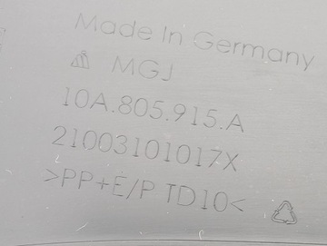 фото thumb №11, Спойлер бампера перед накладка 10a805915a vw id.3 рестайлінг 10a нова оригінал