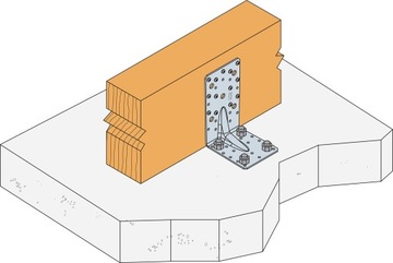 Łączniki ciesielskie kątowniki 154x153x65 x 2,5mm 50szt stal Simpson E9/2.5
