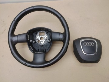 фото thumb №12, Кермо + подушка безпеки мультифункція шкіра s-line sline audi a3 8p роки 03-08