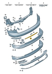 фото thumb №1, Плита поперечная заднего бампера audi q3 aso