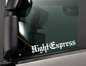 Naklejka NIGHT EXPRESS na tira ciężarówkę szybę *Kolory *44cm