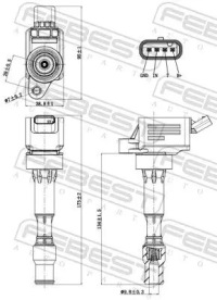Купить Катушка зажигания 12640-014 febest hyundai kia, фото thumb