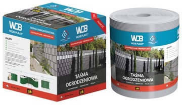 TAŚMA OGRODZENIOWA 19cmx26m OSŁONA NA OGRODZENIE PANELOWE PŁOT SZARA WDB