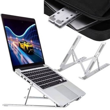 Stojak Na Laptopa Stojak Chłodzący Z Aluminium Składany Regulowany Etui