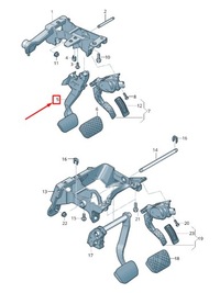 фото thumb №1, Audi q8 4m тормозной педаль 4m1723140 оригинал