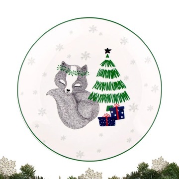 Десертная тарелка Рождественская тарелка Altom Design Winter Friends Lisek 21 см