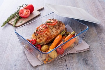 КЕРАМИЧЕСКАЯ МОРОЗИЛЬНАЯ БОРДА ИЗ ПИРЕКС С КРЫШКОЙ 1,5 Л.