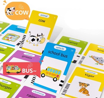 ИГРУШКА ДЛЯ РАННЕГО ИЗУЧЕНИЯ АНГЛИЙСКОГО ЯЗЫКА 224 КАРТОЧКИ