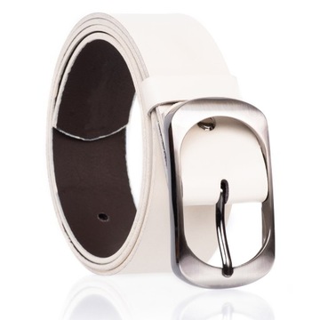Pasek skórzany SEPHER Classic 4cm ECRU | 110