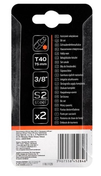 10-942 Бита TORX T40 x 75 мм, S2 x 2 шт.