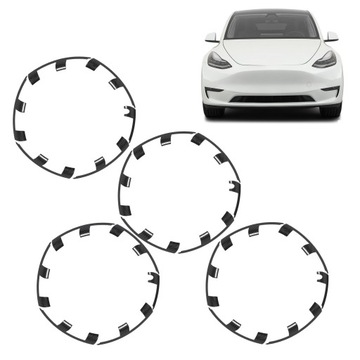 24X ЗАЩИТА КОЛЕСНОГО ОБОДА НАШИВКА КОЛЕСНОГО КОЛПАКА ДЛЯ МОДЕЛИ TESLA Y PERFORMAN