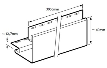 podbitka podsufitka dachowa Boryszew GRAFIT 30,5cm x 3,39m / szt.