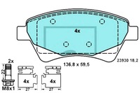 фото thumb №1, Ate гальмівні колодки гальмівні renault grand scenic ii 1.9 d