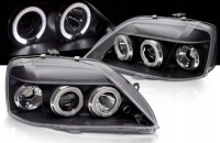 Ліхтарі  фари dacia logan 04-08r кільця led чорний Оригінал, фото thumb