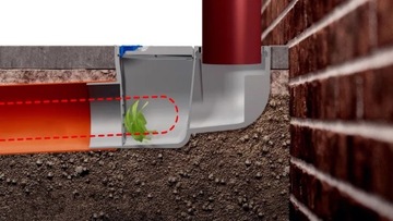ОЧИСТИТЕЛЬ БОКОВЫХ ЖЕЛОБОВ SIDE GUTTER CLEANER DRAIN 110 Серый Универсальный Сифон