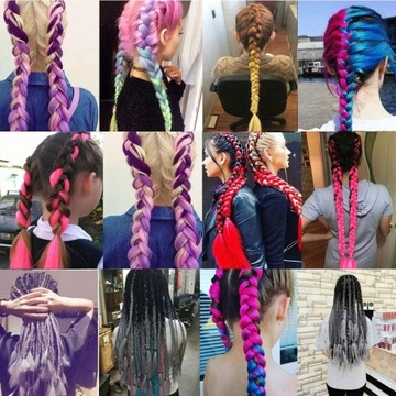 СИНТЕТИЧЕСКИЕ ВОЛОСЫ БРИДЖ КРАСНЫЙ ЧЕРНЫЙ OMBRE 130СМ WA6