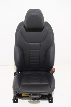 фото thumb №10, Bmw ix3 g08 lci оббивка сидіння диван шкіра vernasca чорна nić синя