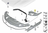 фото thumb №6, Крышка отсек двигателя левая верхний bmw 5 g30 f90 m5 g31 оригинальный