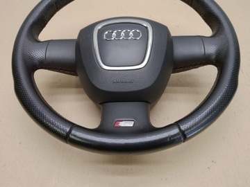 фото thumb №6, Руль + подушка безопасности кожаный лепестки s-line sline audi a3 8p годы 03-08