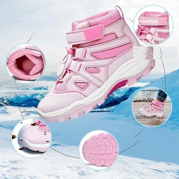 BUTY ZIMOWE DZIECIĘCE ŚNIEGOWCE RZEPY rozm. 33