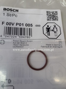 F00VP01005 ORING PIERŚCIEN USZCZ. NA OBUDOWĘ WTRYSKIWACZA CR ORYG. BOSCH