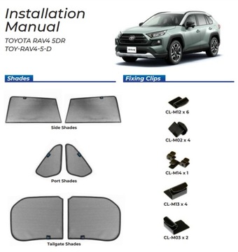 фото thumb №16, Шторки сонячний toyota rav4 5d 2019- захисні накладки ролети сонцезахисний