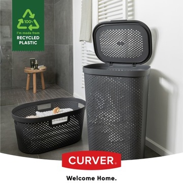 КОРЗИНА ДЛЯ БЕЛЬЯ CURVER GREY, 60 Л.