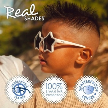 Детские солнцезащитные очки Real Shades Star — холодный синий, 2–4 года