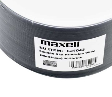 CD-R Maxell 50 шт. ДЛЯ ПЕЧАТИ.