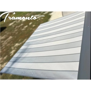 Террасная маркиза АНТРАЦИТ 250х200 Grey Stripes PREM