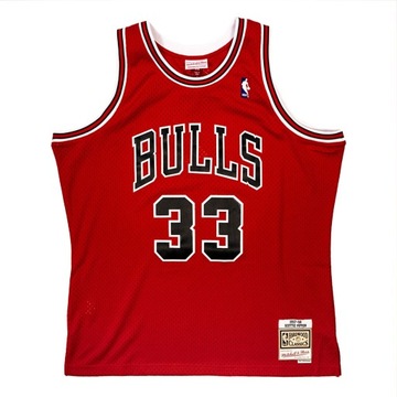 Футболка Mitchell & Ness CHICAGO BULLS - SCOTTIE PIPPEN # 35 - КРАСНАЯ - 2XL