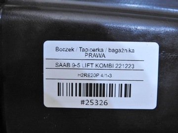 фото thumb №6, Оббивка багажника правий зад saab 9-5 універсал