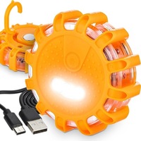 фото thumb №1, Лампа предупредительная carmotion оранжевая 12 led аккумуляторная usb-c