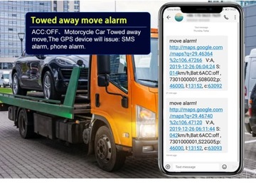 Samochodowy motocyklowy lokalizator GPS potrójne moduły alarm przekroczenia