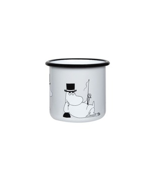 Кружка МУМИН эмалированная металлическая TATA MOOMIN MUURLA серая 370 мл
