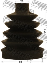 фото thumb №2, Защита шарнир приводного наружного febest do kia sportage ii 2.0